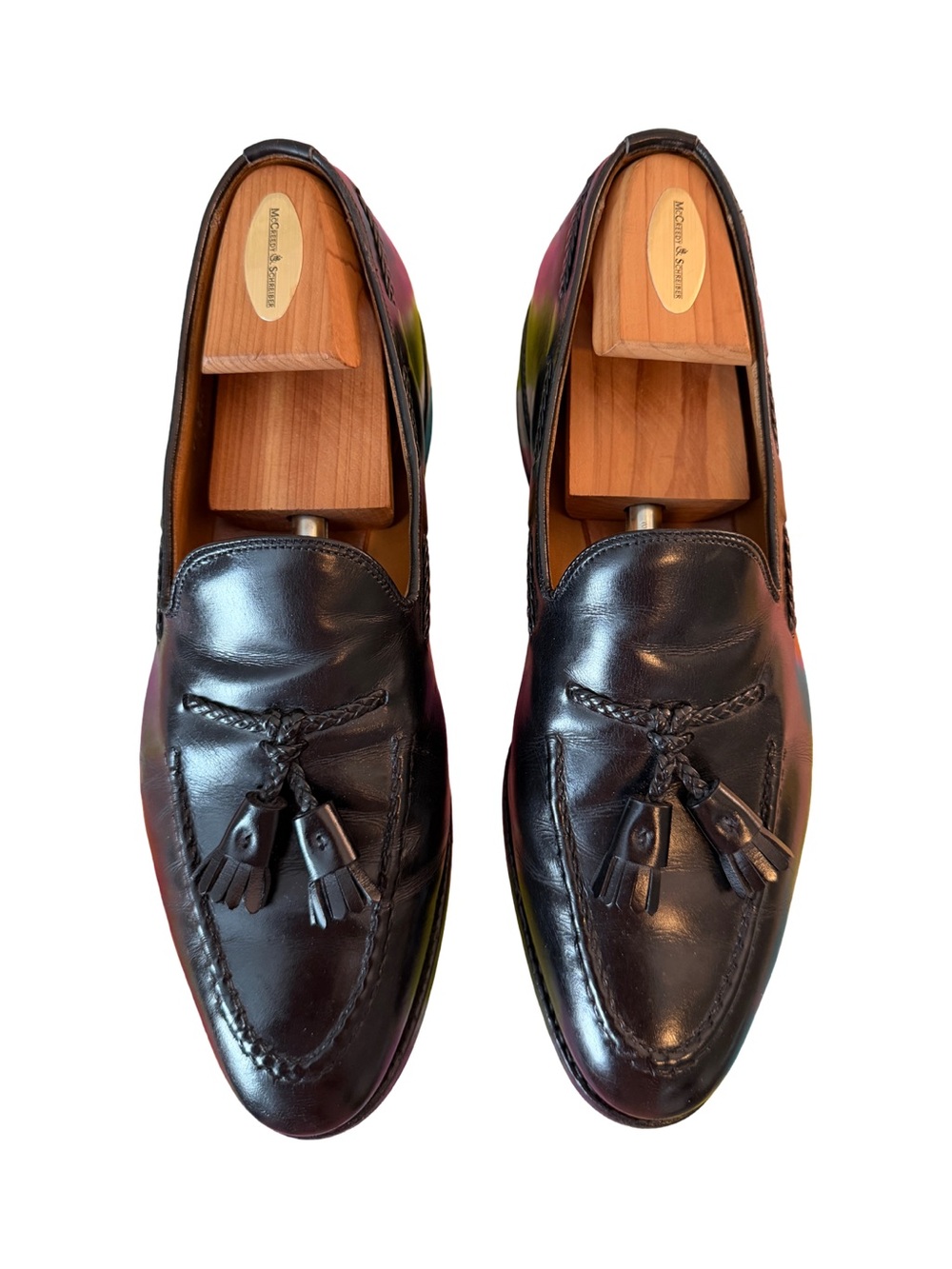 Allen Edmonds Brookwood Tassel Loafers Men’s 11.5B Narrow Black Leather Vibram